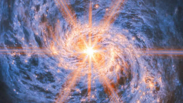 Spiral galaxy's brilliant heart shines bright in a new picture from Nasa's Webb telescope