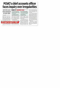 PCMC probe finds rules violated in 60 crore bill clearance