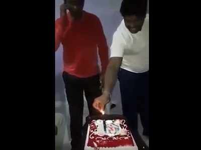 Associates of Anisetty Murali's murderers celebrate his death anniversary with 'cake-stabbing' event