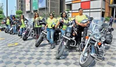 Seven women rode their motorcycles across the country to encourage women to come out and claim their place in society