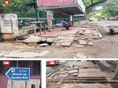 Bus stop blues: Broken tiles and missing slabs