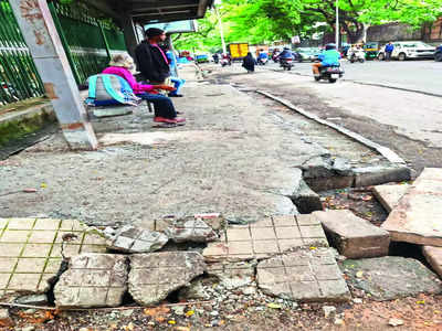 No more broken tiles: BBMP fixes bus shelter