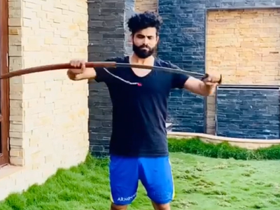 Watch: Ravindra Jadeja polishes his sword swinging skills amid lockdown; David Warner, Michael Vaughan react