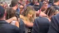 Miley Cyrus forcefully kissed by a fan in Barcelona 