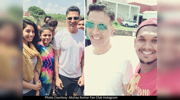 ​Photos: Akshay Kumar takes time out from ‘Sooryavanshi’ shoot in Hyderabad to meet his fans