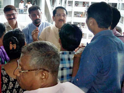 Tempers run high outside CM office