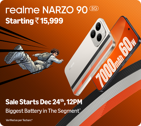 Realme Narzo 90, Narzo 90x with 7,000 mAh battery, 50MP camera launched in India: Price, specs and more