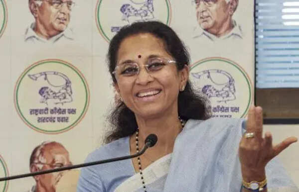Supriya Sule urges Maharashtra govt to withdraw her police security, official vehicles
