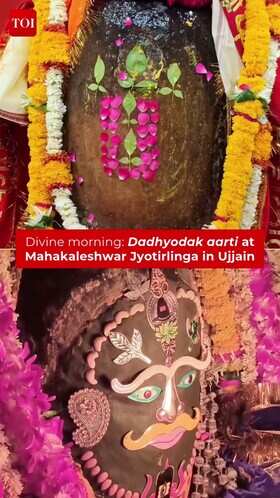 Devotees Experience Divine Dadhyodak Aarti at Mahakaleshwar Temple
