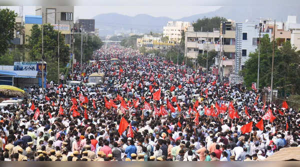 Chalo Vijayawada: Photos of protest over pay revision