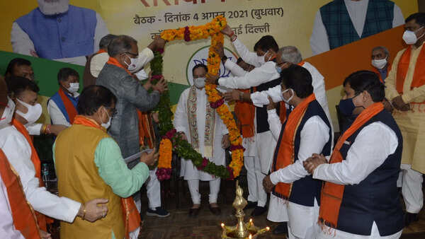 Madhya Pradesh: BJP parliamentary party meet discusses Covid, Ann Utsav