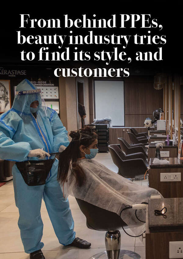 From behind PPEs, beauty industry tries to find its style, and customers