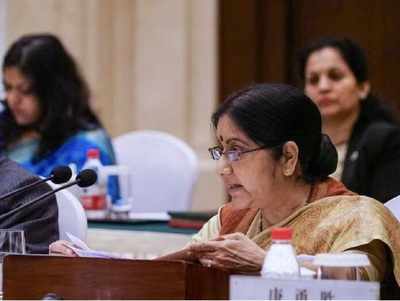 In China, India defends IAF action; Swaraj says doesn't want 'further escalation'