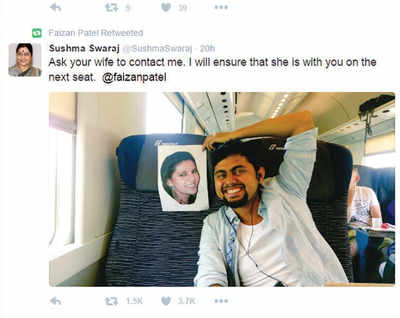 Sushma comes to newlyweds’ rescue