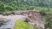 Portion of bridge built across Gosi River collapses in Uttarakhand 