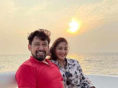 Madhuri Dixit Nene enjoys romantic getaway with husband Dr Shriram Nene in Mumbai