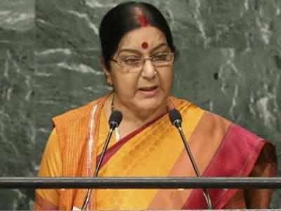 Sushma Swaraj names and shames Pak at UN