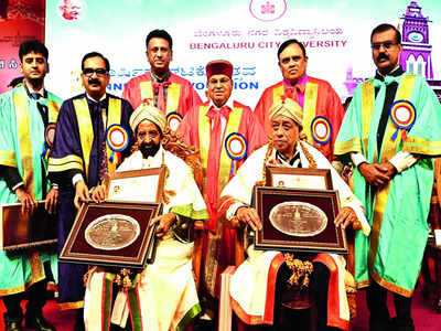 BM Education: BCU confers honorary doctorate to GR Vishwanath & MR Jayaram