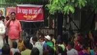 Sanitation workers stage protest over salary issue in UP’s Noida 