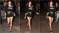 Janhvi Kapoor makes a visit to the clinic, gets papped in all black off shoulder top and shorts 