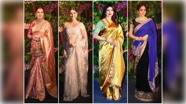 From Priyanka Chopra to Rekha: Bollywood actresses who looked stunning in a saree at Anushka Sharma-Virat Kohli's wedding reception in Mumbai