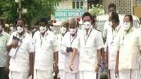 Chennai: DMK leaders arrive at State legislative assembly with 'Ban NEET' masks 