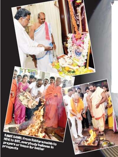 The Homa Sapiens: From prayers to strange rituals and even blind belief, politicians in Karnataka usually stop at nothing in their pursuit of power