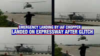 IAF helicopter makes emergency landing on highway in Haryana's Sonipat 