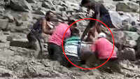 Uttarakhand MLA Harish Dhami nearly drowns after he slips in a flooded rivulet 