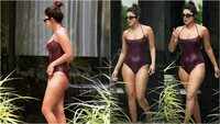 Priyanka Chopra is breaking the hotness meter in a wine coloured monokini! 