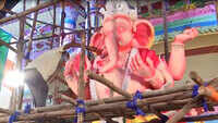 Khairatabad Ganesha Association sets up 9-feet tall Dhanvantari Ganesh idol in Hyderabad 