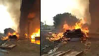 Delhi: Massive fire in furniture market in Kalindi Kunj, metro service stopped 