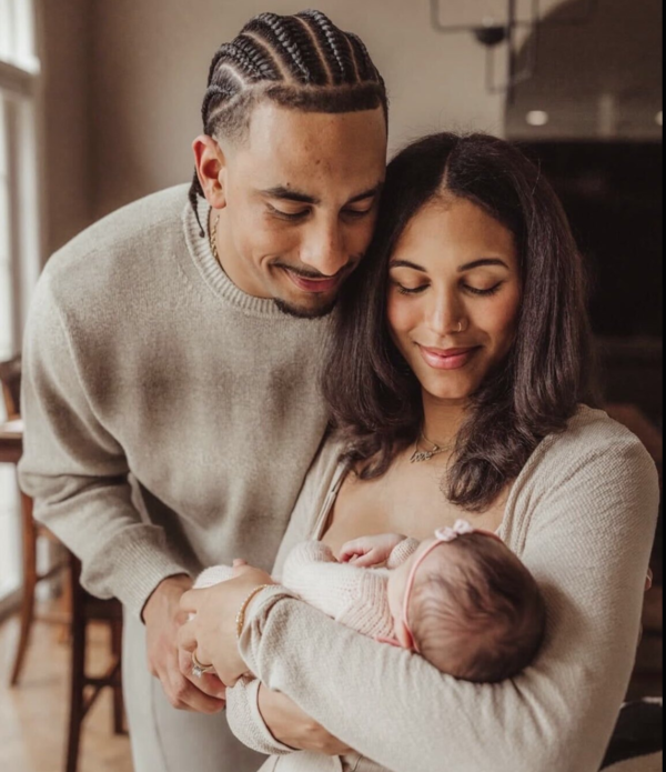 Jordan Love and Ronika finally reveal baby girl Rayna Capri Love, a month after her birth
