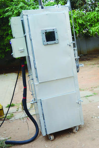 Bengalurean’s contraption compacts loads of thermocol into a small lump: Therminator: Salvation