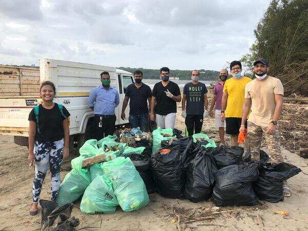 Cleanup drive at Miramar beach