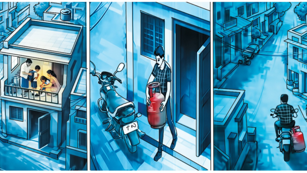 Man steals LPG cylinder from house; drives away on motorbike