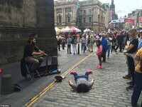 Model posts photos pretending to be dead at famous tourist locations 