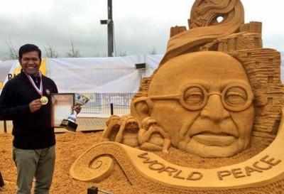 Sand artist Sudarsan Pattnaik to compete in 10th Moscow Sand Art Championship 2017