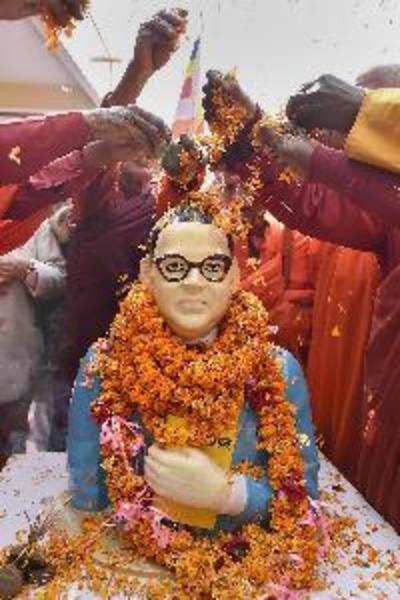 Ambedkar's statue disfigured in Mathura