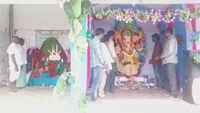 In this village, Muharram Alam and Ganesh idol installed beside each other 