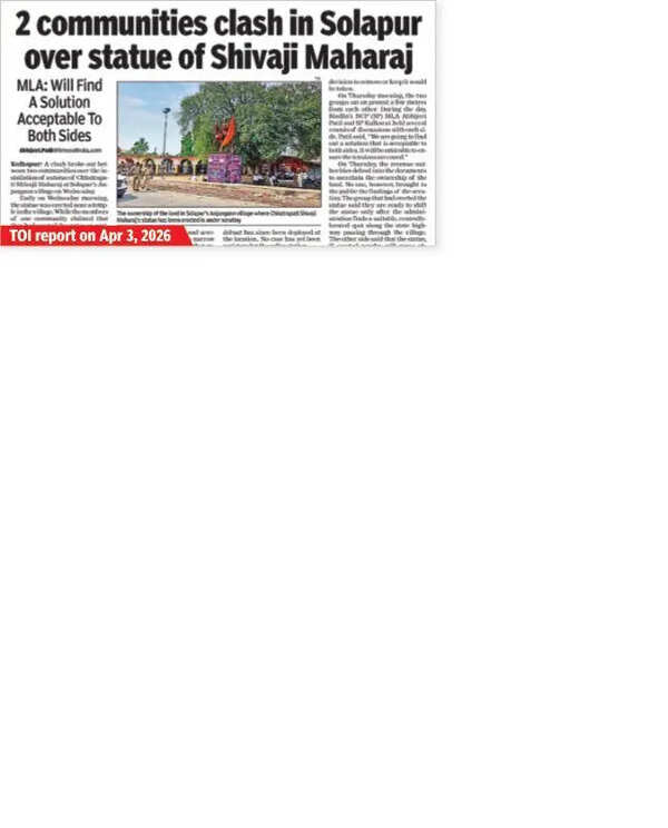Solapur statue controversy resolved as communities agree to shift memorial