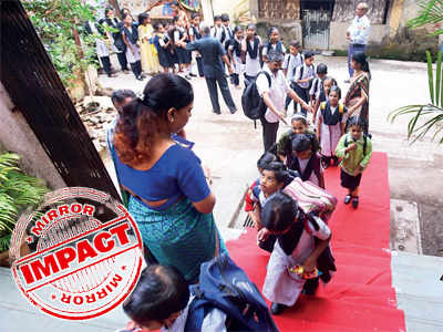 Mirror Impact: After enduring horror of studying seated on the floor, BMC school students shifted to new school