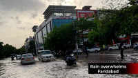 Posh areas of Faridabad turn into pools after heavy rain 