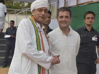 Rahul Gandhi praises 'spirit' of Shashi Tharoor as he campaigns despite suffering head injuries