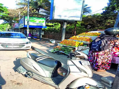 Millers Road: Pavements overrun by encroachment