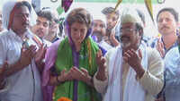 Watch: Priyanka Gandhi offers prayers at Hazrat Meer Imamuddin Dargah in Amethi 