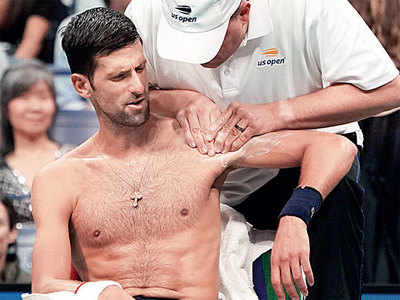 Novak Djokovic wins after strange sweat scene; U.S. Open semis set - NBC  Sports