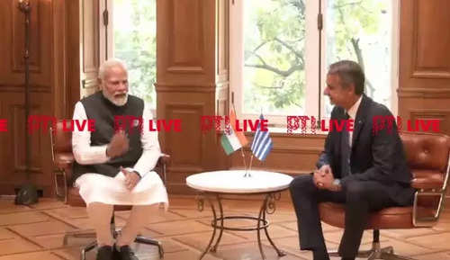 PM Modi and Greece counterpart Kyriakos Mitsotakis hold delegation-level talks in Athens.