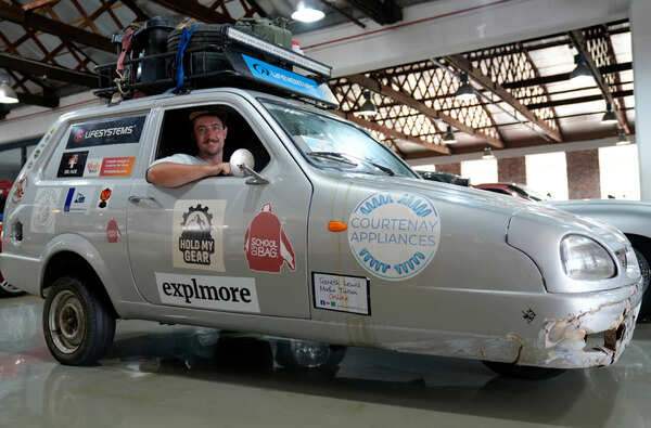 They drove 14,000 miles on three wheels and broke a world record