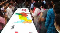Watch: Surat people cut 21-feet-long, 370 Kg cake to celebrate scrapping of Article 370 